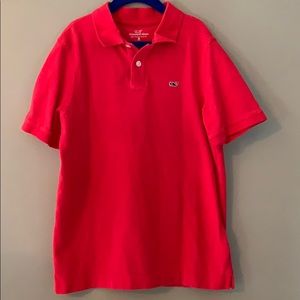 Classic red Vineyard Vines polo shirt